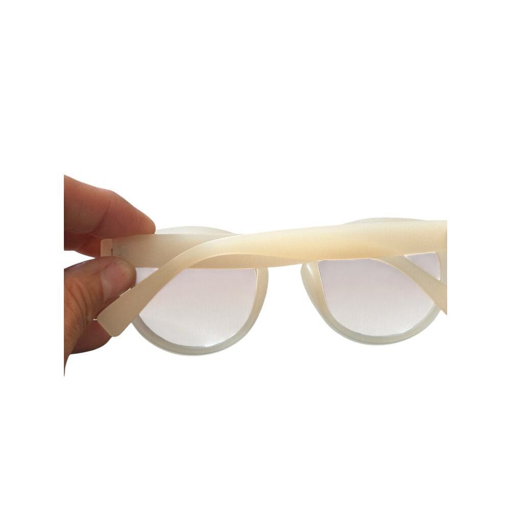 TOPFOXX Women's Beige CHELSEA Brown Lens Round Gradient Sunglasses - Picture 7 of 10